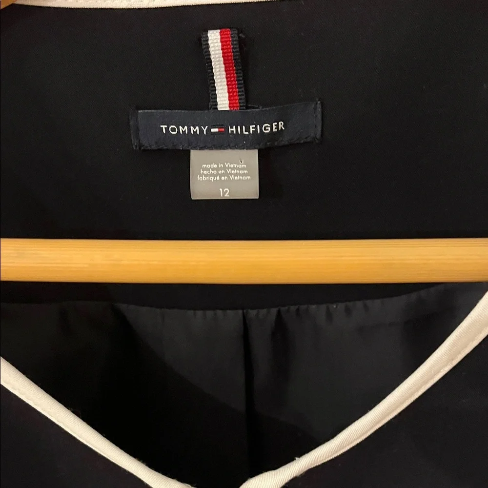 Tommy Hilfiger Navy Blazer with White Trim - Picture 2 of 8